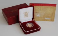 Lot 2202 - Great Britain, cased 2002 gold proof half...