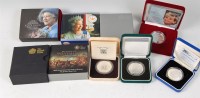 Lot 2228 - Nine various cased silver proof coins, to...