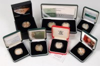 Lot 2229 - Seven various cased silver proof two pound...