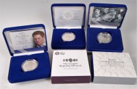 Lot 2231 - Five cased silver proof crowns, to include...