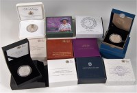 Lot 2274 - Eleven various cased silver proof crowns, to...