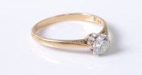 Lot 2503 - An 18ct and platinum solitaire diamond ring,...