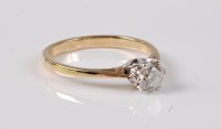Lot 2508 - An 18ct diamond solitaire ring, the round...