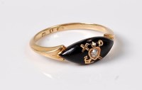 Lot 2514 - A 19th century diamond memorial ring, the...
