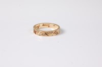 Lot 2515 - An 18ct wedding band by Berker Bros., the 4mm...