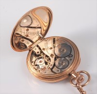 Lot 2535 - A 9ct Waltham pocket watch and chain, the open...