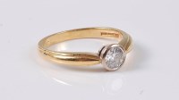 Lot 2538 - An 18ct diamond solitaire ring, the round...