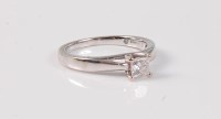 Lot 2539 - An 18ct diamond solitaire ring, the princess...
