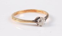 Lot 2565 - A diamond solitaire ring, the old brilliant...