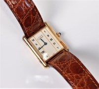 Lot 2568 - A lady's Must de Cartier wristwatch, the tank...