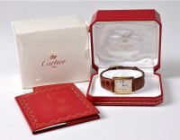 Lot 2568 - A lady's Must de Cartier wristwatch, the tank...