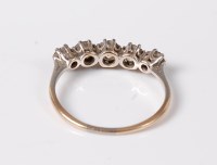 Lot 2575 - A five stone diamond ring, the five graduated...