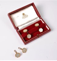 Lot 2580 - A pair of mother of pearl and split pearl...