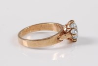 Lot 2608 - A topaz ring, the pale blue topaz approx....