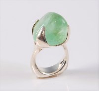Lot 2683 - A contemporary fluorite ring, the natural form...