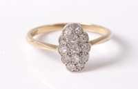 Lot 2690 - An early 20th century diamond ring, the oval...