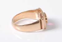 Lot 2715 - A synthetic pink sapphire ring, the oval pink...