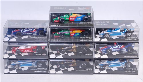 Lot 2643 - Ten various plastic cased Minichamps 1/43...