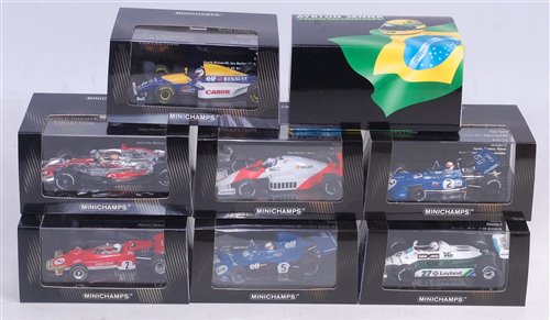Lot 2649 - A Minichamps 1/43 scale Ayrton Senna and World...