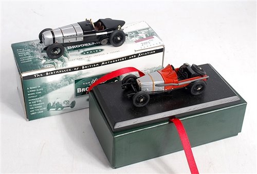 Lot 2773 - Two 1/43 Brooklands record cars by Milestone...