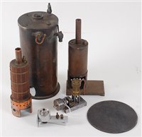 Lot 52 - Steam odds, to include miniature marine engine...