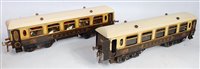 Lot 345 - Two 1925-8 Hornby No. 2 Pullman coaches brown...