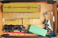 Lot 407 - Large tray Hornby items including 1937-9 No....