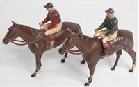 Lot 1354 - Two Britains racing colour series jockeys and...