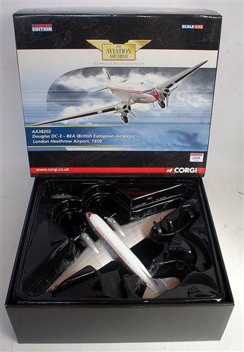 Corgi AA38202 British European Airways Heathrow Airport 1959 1//72 Douglas DC-3