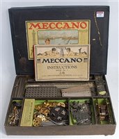 Lot 150 - Meccano early nickel outfit No 4 with...