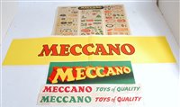 Lot 173 - 1950's Meccano window bills 1 x 39'' x 9'', 1...