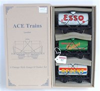 Lot 467 - ACE Trains ref set 2: 3x tank wagons 'Esso'...