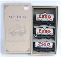 Lot 474 - ACE Trains 3 tank wagons grey 'Esso' (M-BM)
