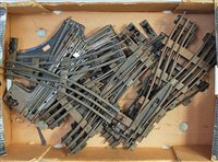 Lot 476 - Large tray of Hornby pre-war electric track...