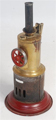 Lot 21 - A miniature Bing vertical steam engine,...