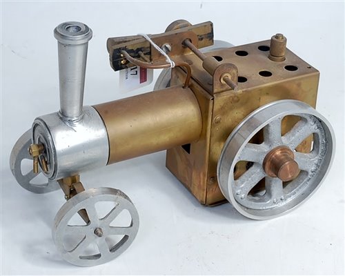 Lot 17 - A brass and alloy scratch-built model of a...