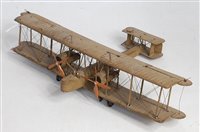 Lot 1523 - A plastic kit built model of a Vickers Vimy...