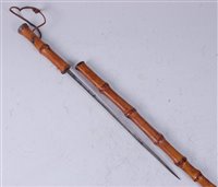 Lot 52 - A 19th century sword stick, having a bamboo...