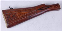 Lot 63 - A cribbage scorer in the form of a rifle stock,...