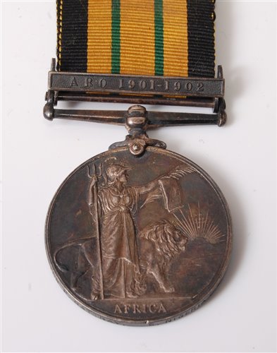Lot 1 - An Edward VII Africa General Service medal...