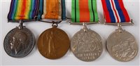 Lot 118 - A WW I British War and Victory duo, naming...