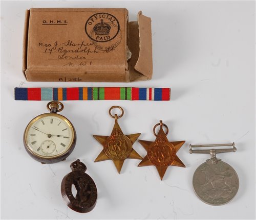 Lot 270 - A group of three WW II medals to include...