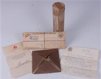 Lot 33 - A WW I Casualty group to include a bronze...