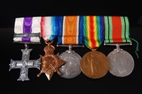 Lot 304 - A George V Military Cross group of five plus...