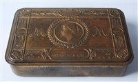 Lot 107 - A WW I Princess Mary Christmas gift tin with...