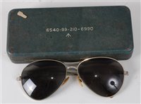 Lot 50 - A pair of R.A.F. pilots sun glasses, stamped...