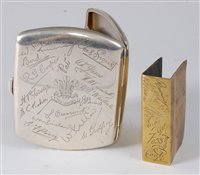 Lot 241 - A Geo. V. silver pocket cigarette case...