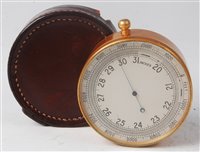 Lot 59 - A WW I Air Ministry aneroid pocket barometer...
