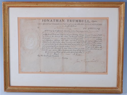 Lot 261 - A 1798 American Military Officers Commission...
