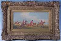 Lot 495 - William Rowland, 20th century, The Chase, oil...